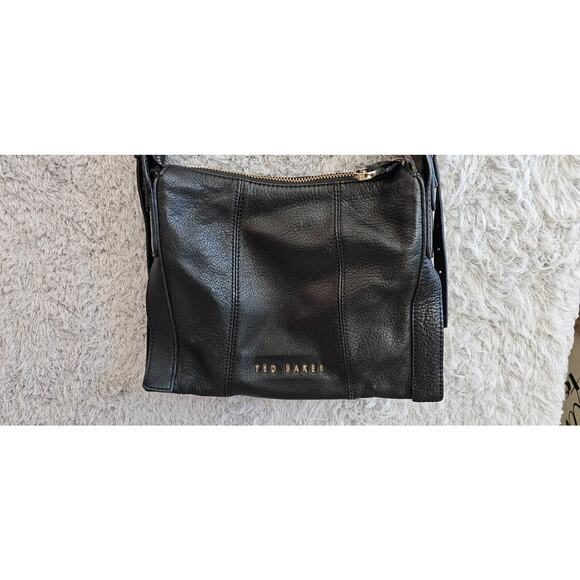 Ted Baker Leather Lined Travel Crossbody Purse Bag Women Small Black - Picture 2 of 16